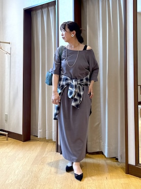 「アイテム（ワンピース）」を使った、RDsayaさん（レディース・154cm・30代）の夏コーディネート