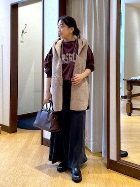 「アイテム（その他アウター）」を使った、RDsayaさん（レディース・154cm）の秋コーディネート
