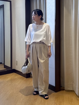 「RIVE DROITE（リヴドロワ）のアイテム（パンツ）」を使った、RDsayaさん（レディース・154cm）の春コーディネート