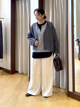 「アイテム（その他アウター）」を使った、RDsayaさん（レディース・154cm）の秋コーディネート