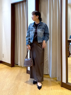 「アイテム（デニムジャケット）」を使った、RDsayaさん（レディース・154cm・30代）の夏コーディネート