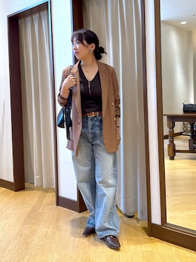 「アイテム（テーラードジャケット）」を使った、RDsayaさん（レディース・154cm）の夏コーディネート