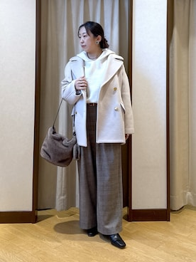 「アイテム（スラックス）」を使った、RDsayaさん（レディース・154cm・30代）の秋コーディネート