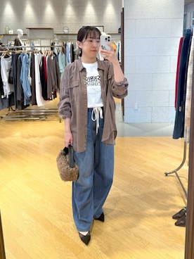 「アイテム（デニムパンツ）」を使った、RDsayaさん（レディース・154cm・30代）の秋コーディネート