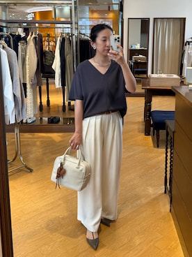 「RIVE DROITE（リヴドロワ）のアイテム（アクセサリー）」を使った、RDsayaさん（レディース・154cm）の春コーディネート