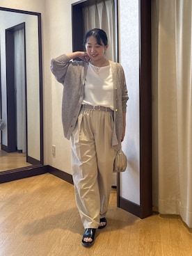 「RIVE DROITE（リヴドロワ）のアイテム（パンツ）」を使った、RDsayaさん（レディース・154cm）の春コーディネート