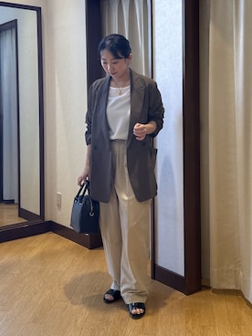 「RIVE DROITE（リヴドロワ）のアイテム（パンツ）」を使った、RDsayaさん（レディース・154cm）の春コーディネート