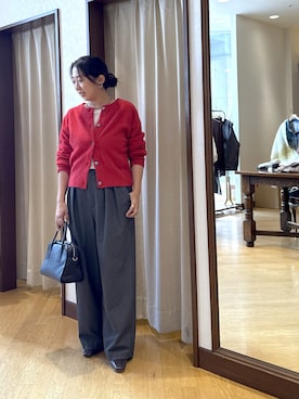 「アイテム（スラックス）」を使った、RDsayaさん（レディース・154cm・30代）の秋コーディネート