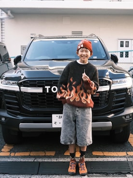 「アイテム（スニーカー）」を使った、Amatonさん（キッズ・155cm）の冬コーディネート