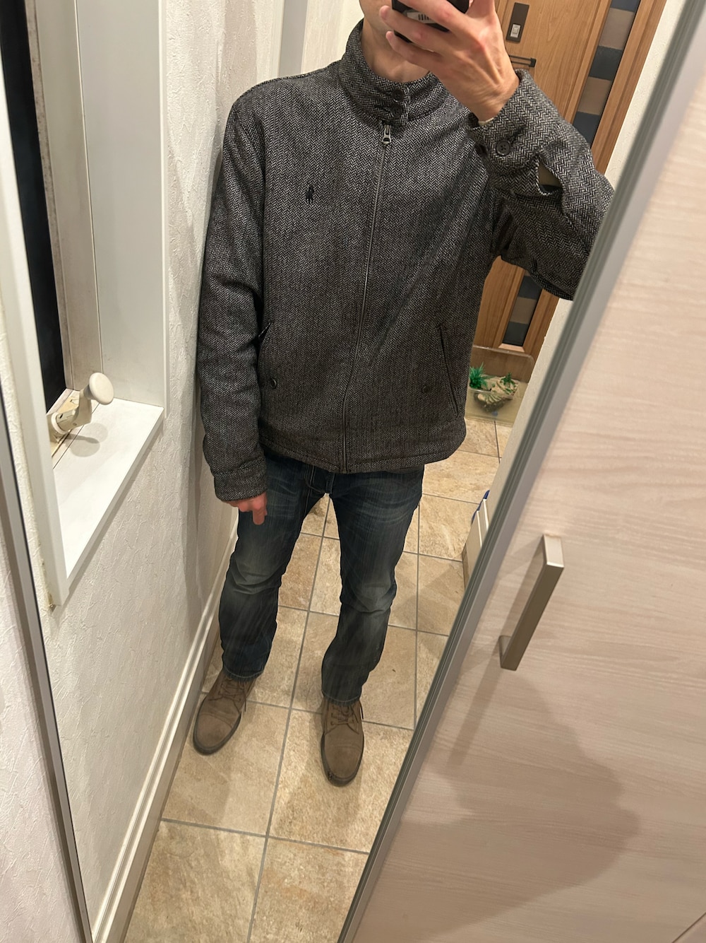 POLO RALPH LAURENのブルゾン（グレー系）を使った人気ファッション