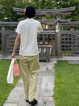 AURALEE チノパンメンズ AURALEE(オーラリー/メンズ) WASHED FINX LIGHT CHINO WIDE