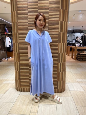 「MANASTASH（マナスタッシュ）のアイテム（ワンピース/ドレス）」を使った、Renさん（レディース・153cm）の夏コーディネート