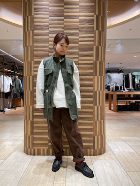 「MANASTASH（マナスタッシュ）のアイテム（スウェット）」を使った、Renさん（レディース・153cm）の冬コーディネート