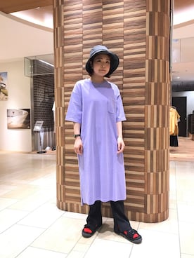 「MANASTASH（マナスタッシュ）のアイテム（ワンピース/ドレス）」を使った、Renさん（レディース・153cm）の夏コーディネート