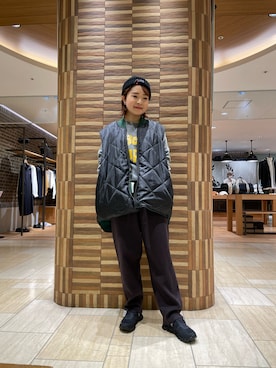 「MANASTASH（マナスタッシュ）のアイテム」を使った、Renさん（レディース・153cm）の冬コーディネート