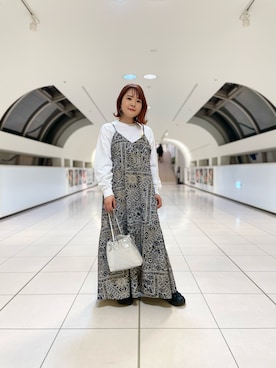 「MANASTASH（マナスタッシュ）のアイテム（ワンピース/ドレス）」を使った、Renさん（レディース・153cm）の春コーディネート