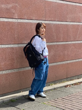 「MANASTASH（マナスタッシュ）のアイテム」を使った、Renさん（レディース・153cm）の春コーディネート