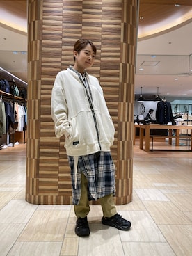 「MANASTASH（マナスタッシュ）のアイテム（ワンピース/ドレス）」を使った、Renさん（レディース・153cm）の夏コーディネート