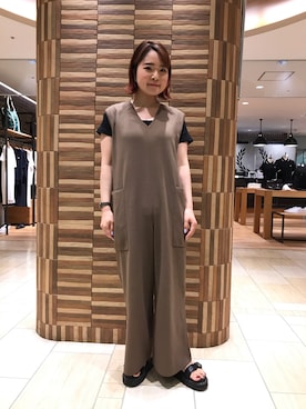 「MANASTASH（マナスタッシュ）のアイテム（オールインワン・サロペット）」を使った、Renさん（レディース・153cm）の夏コーディネート