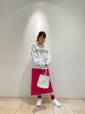 「MANASTASH（マナスタッシュ）のアイテム（スウェット）」を使った、Renさん（レディース・153cm）の冬コーディネート