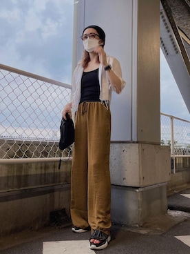 「MSGM（エムエスジーエム）のアイテム（サンダル）」を使った、Satomiさん（レディース・162cm）の夏コーディネート