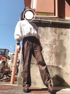 「アプレジュール」｜「アイテム（ローファー）」を使った、きたぺさん（レディース・155cm）の秋コーディネート