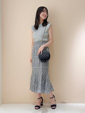 「スカラップ」｜「アイテム（サンダル）」を使った、HIROMIさん（レディース・166cm）の夏コーディネート