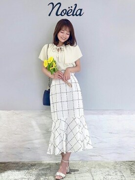 「オフホワイト」｜「アイテム（サンダル）」を使った、HIROMIさん（レディース・157cm）の夏コーディネート