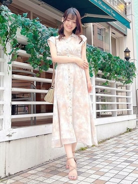 「ぼかし柄」｜HIROMIさん（レディース・170cm）の夏コーディネート