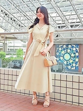 「ラタンバッグ」｜HIROMIさん（レディース・152cm）の夏コーディネート