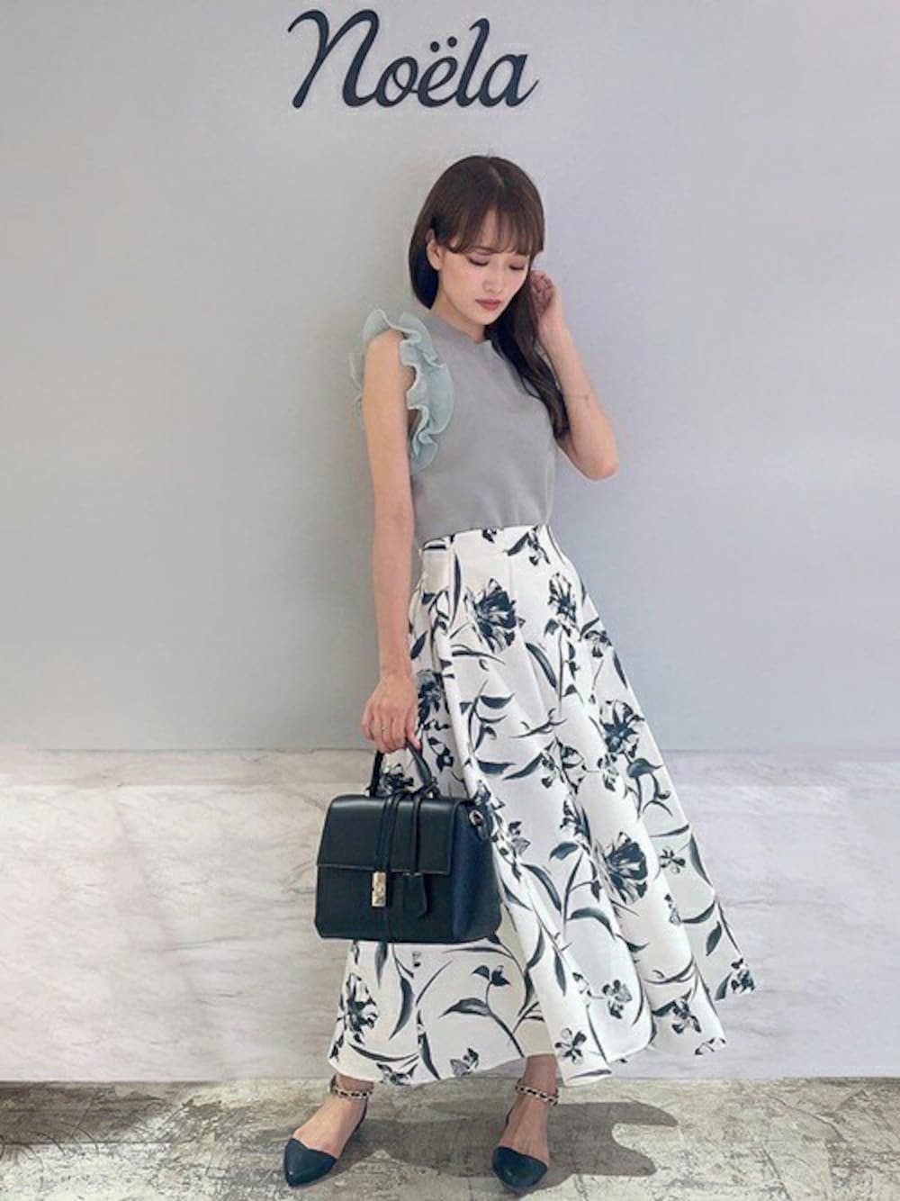 Noela（ノエラ）の「単色花柄スカート（スカート）」 - WEAR