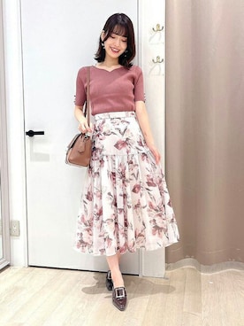 「ぼかし柄」｜HIROMIさん（レディース・170cm）の秋コーディネート