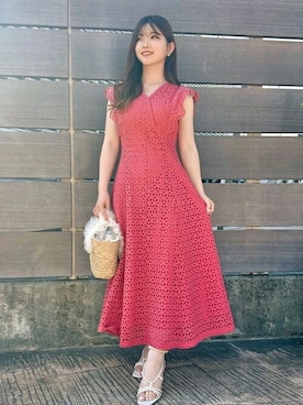 「コットンレース」｜HIROMIさん（レディース・154cm）の夏コーディネート