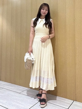 「ニットワンピース」｜HIROMIさん（レディース・156cm）の夏コーディネート