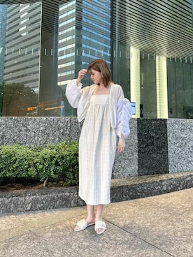 COEL（コエル）の「COEL×NIMU フリルギャザーワンピース