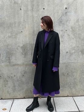 「#秋コーデ」｜「アイテム（チェスターコート）」を使った、Mizukiさん（レディース・161cm）の秋コーディネート