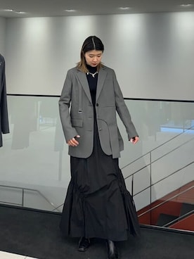 「#秋コーデ」｜「アイテム（ジャケット/アウター）」を使った、Mizukiさん（レディース・161cm）の冬コーディネート
