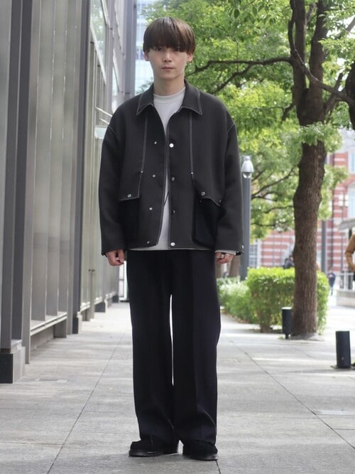 PUBLIC TOKYO ステッチコンビブルゾン
