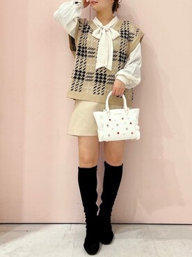 「フラッター」｜SAMANTHAVEGAShopStaffさん（レディース・150cm）の冬コーディネート