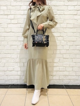 「サマンサタバサ」｜「アイテム（アクセサリー）」を使った、SAMANTHAVEGAShopStaffさん（レディース・157cm）の秋コーディネート
