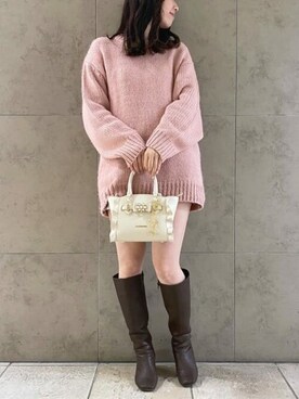「フラッター」｜SAMANTHAVEGAShopStaffさん（レディース・160cm）の冬コーディネート