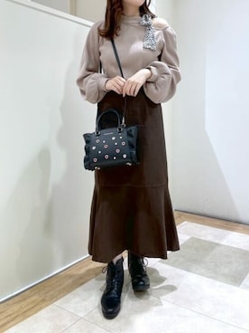 「フラッター」｜SAMANTHAVEGAShopStaffさん（レディース・152cm）の冬コーディネート