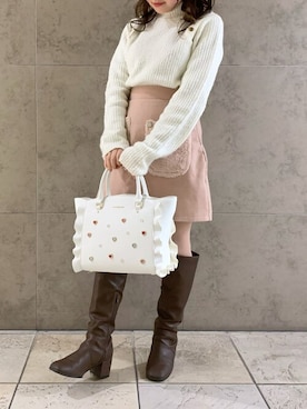 「フラッター」｜SAMANTHAVEGAShopStaffさん（レディース・145cm）の冬コーディネート