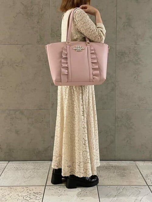 SAMANTHAVEGA（サマンサベガ）の「ビジューモチーフフリルトート