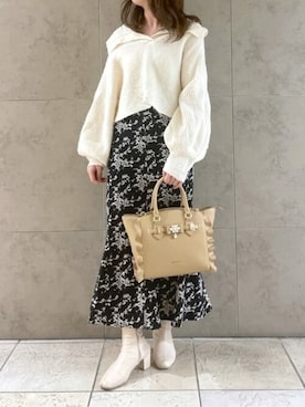 「フラッター」｜SAMANTHAVEGAShopStaffさん（レディース・163cm）の冬コーディネート