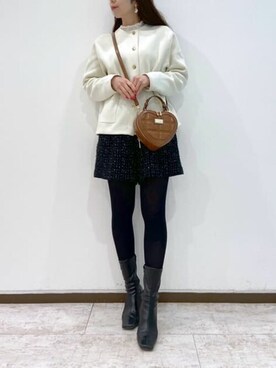 「バレンタインデートスタイル」｜SAMANTHAVEGAShopStaffさん（レディース・156cm）の冬コーディネート