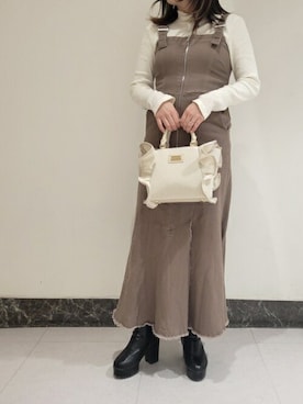 「フリルトート」｜SAMANTHAVEGAShopStaffさん（レディース・150cm）の春コーディネート