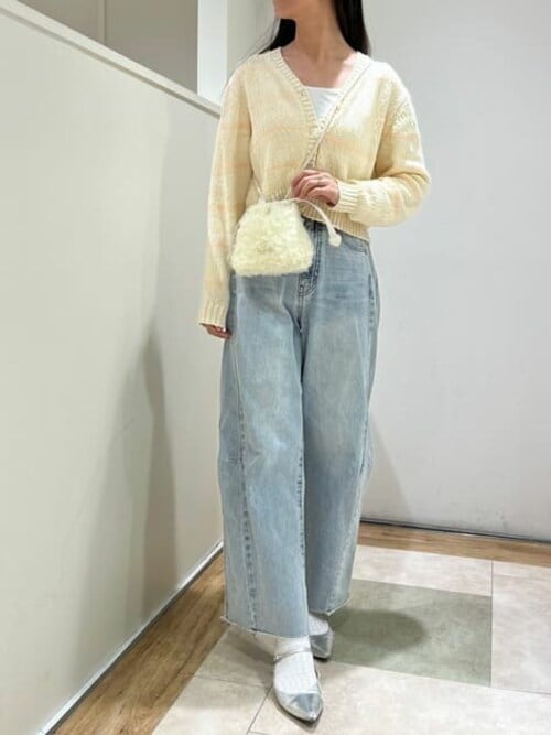 SALE  Jeans  ショルダーバッグ 2color 】センターラインウォッシュデニムショルダーバッグ
