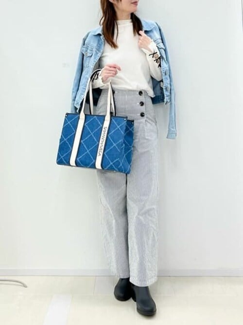 ロゴテープデニム風A4トート（トートバッグ）｜SAMANTHAVEGA