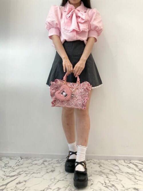 現行新品　SAMANTHAVEGA マイメロディコレクションフリルハンドバッグ マイメロディコレクション」フリルハンドバッグ(FREE ピンク